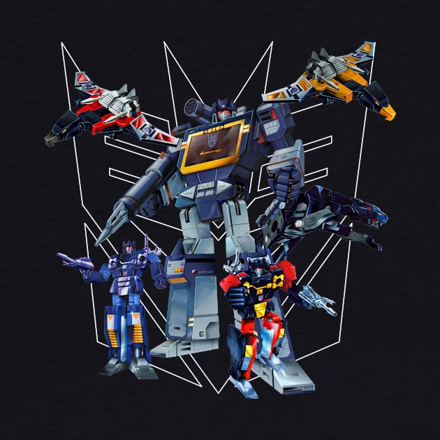 Masterpiece Soundwave and Cassettes by Draconis130